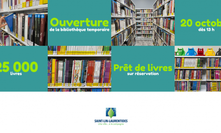 La Ville de Saint-Lin-Laurentides ouvre les portes de sa bibliothèque temporaire