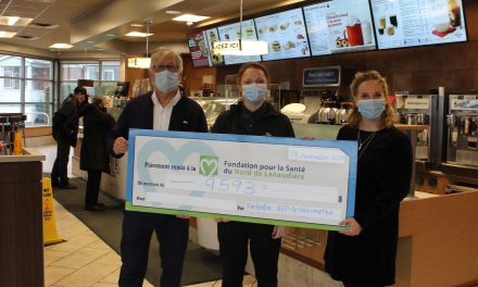 Tim Hortons recueille 9 593 $ dollars pour la Fondation pour la Santé du Nord de Lanaudière